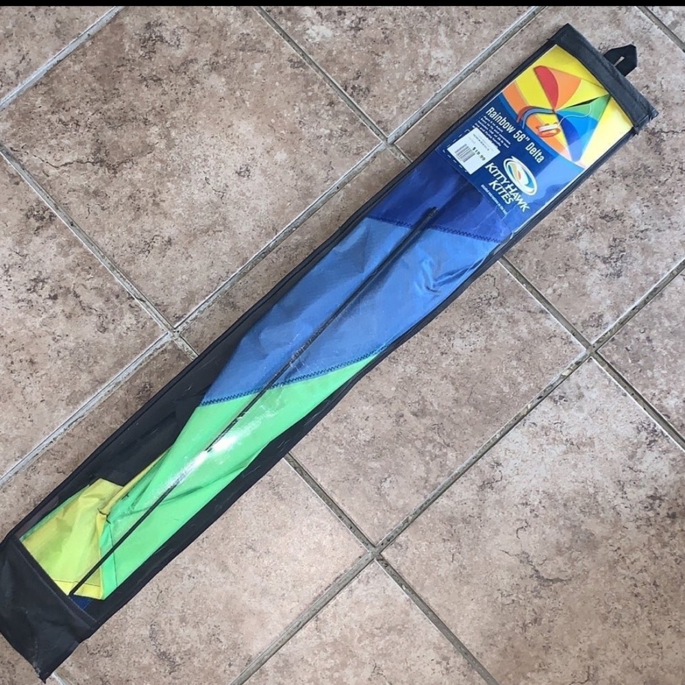 SOLD Kitty Hawk Kites Rainbow 56” Delta flyer EASTER AND SPRINGTIME FUN